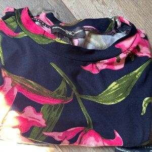 INC International Concepts Black Floral Midi Dress. Worn 2x